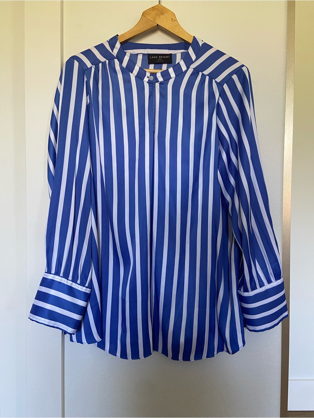NWT Lane Bryant Blue & White Striped Blouse